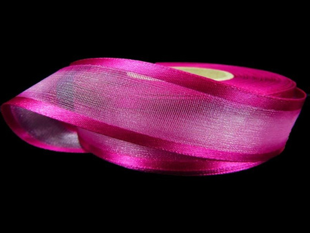 Wstążka 25mm organtyna LAMÓWKA amarant