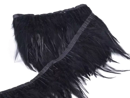 Taśma 12cm piórowa czarna