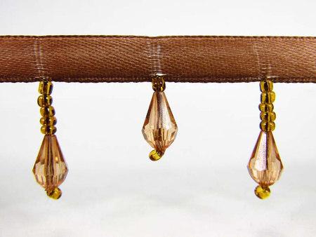 Taśma 3cm atłas SOPLE brąz