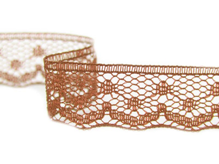 Koronka 1,2cm stabilna brąz