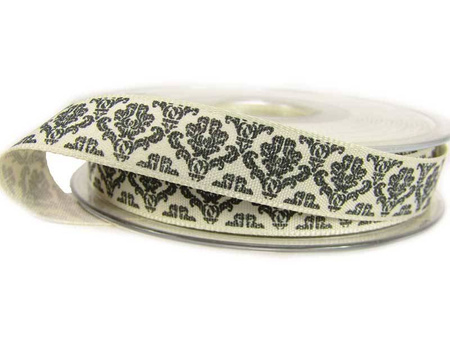 Wstążka 15mm tafta BAROQUE natural