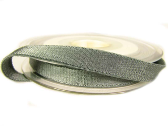 Taśma 10mm elastyczna atłas ciemny popiel