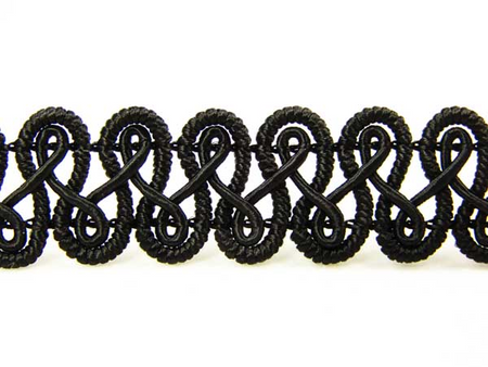 Taśma 1,3cm galonowa czarna