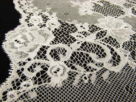 Koronka 10cm elastyczna jasny popiel