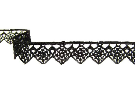 Koronka 1,6cm gipiurowa czarna