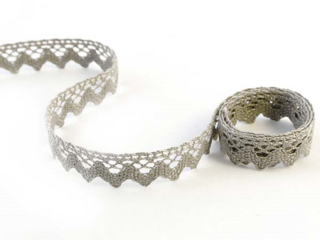 Koronka 1,7cm bawełniana len ciemny