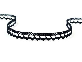 Koronka 0,9cm bawełniana czarna