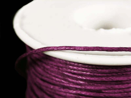 Sznurek 1mm woskowany śliwka