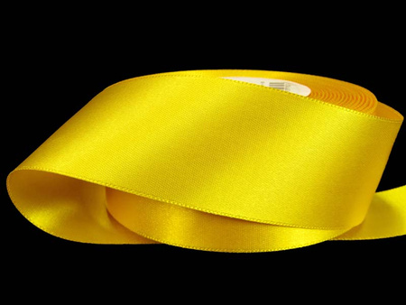 Wstążka 40mm atłas żółta