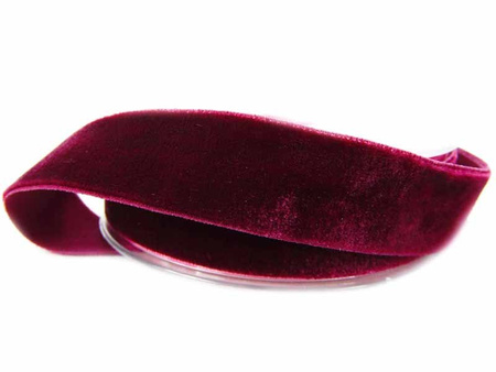 Aksamitka 22mm elastyczna burgund