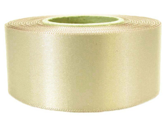 Wstążka 40mm atłas jasny beż