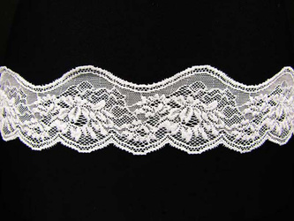 Koronka 6cm elastyczna biała