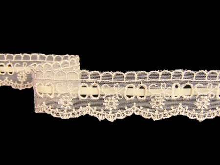 Koronka 2,8cm tiulowa ecru
