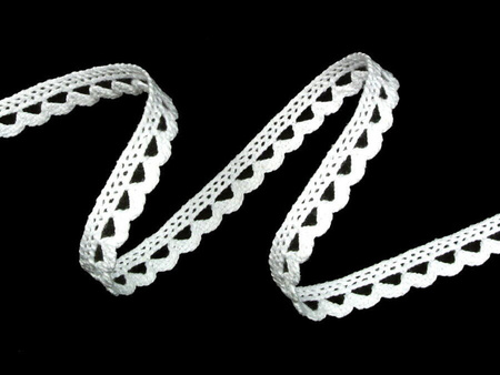 Koronka 1cm bawełniana biała