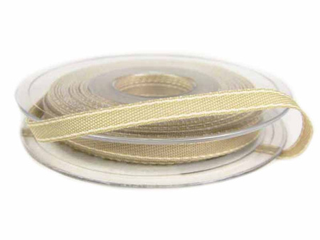 Taśma 7mm tkana DEMIN jasny beż