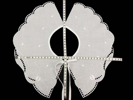 Kołnierzyk damski haft bawełna biały