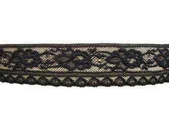 Koronka 5,5cm stabilna czarna