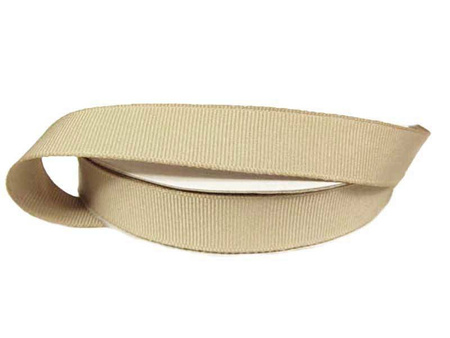 Taśma 15mm ryps poliestrowa jasny beż