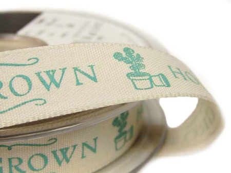 Wstążka 15mm tafta HOME GROWN mięta