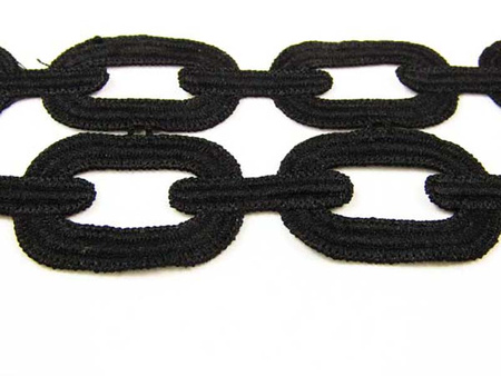 Wstawka 6,5cm gipiurowa poly czarna