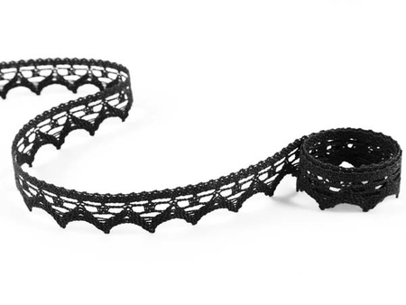 Koronka 2,1cm bawełniana czarna