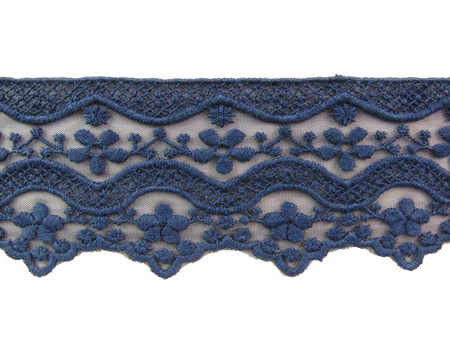 Koronka 6cm tiulowa granat