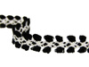 Taśma 1cm galonowa czarno-biała