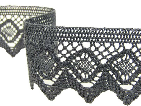 Koronka 4,2cm bawełniana grafit