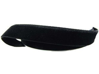Aksamitka 16mm dwustronna czarna