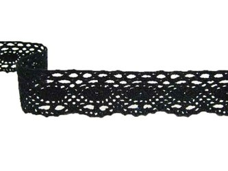 Koronka 4,5cm bawełniana czarna
