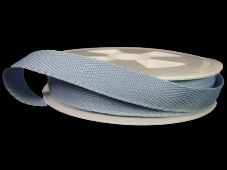 Taśma 11mm bawełniana jodełka błękitna