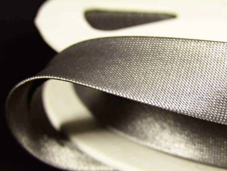 Lamówka 1,5cm atłasowa popiel stalowy