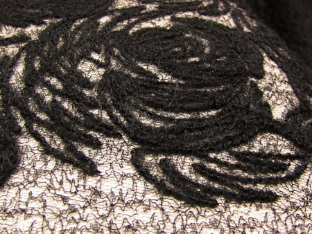 Tkanina 140cm RÓŻA czarna