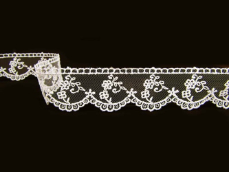 Koronka 3cm tiulowa ivory