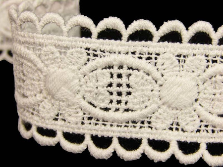 Wstawka 3,3cm gipiurowa bawełniana ivory