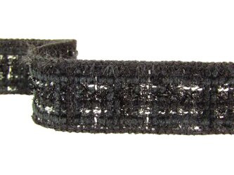 Taśma 2,5cm ozdobna "CHANEL" czarna