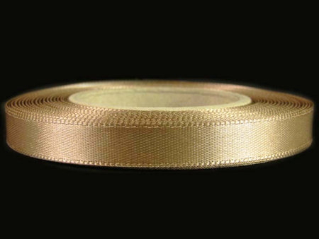 Wstążka 10mm atłas beż kakao