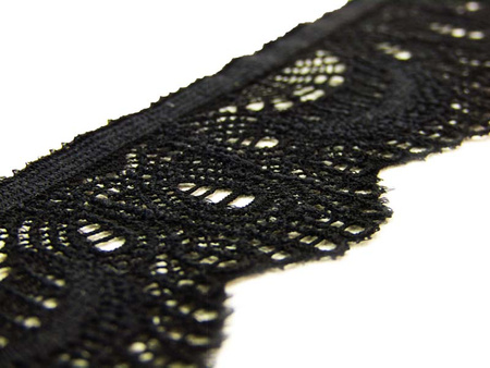 Koronka 4cm elastyczna czarna