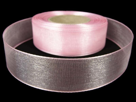 Wstążka 25mm organtyna róż