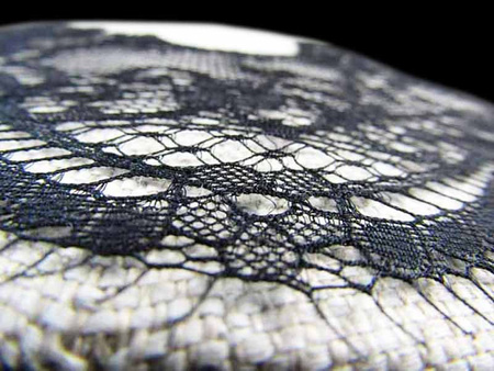 Koronka 11,5cm stabilna czarna