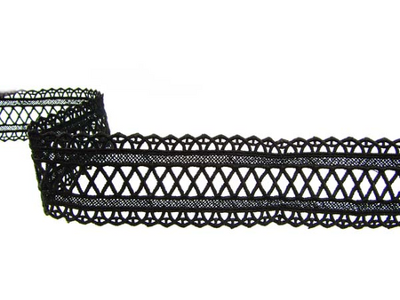 Wstawka 6cm gipiurowa poly czarna