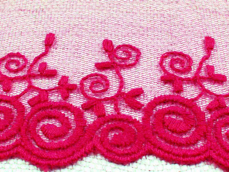 Koronka 10cm tiulowa malina