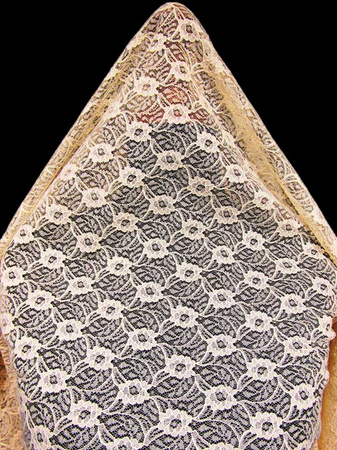 Koronka 145cm poliesterowa jasna cielista