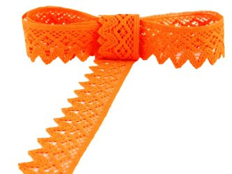 Koronka 4,6cm bawełniana pomarańczowa