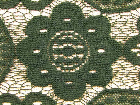 Koronka 155cm stabilna ciemnozielona