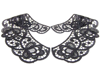 Kołnierzyk damski gipiura czarny