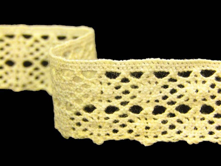 Koronka 2cm bawełniana baldożółta