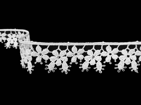 Koronka 2,5cm gipiurowa biała