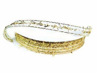 Wstążka 8mm organtyna lurex złota
