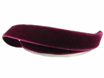 Aksamitka 16mm dwustronna burgund